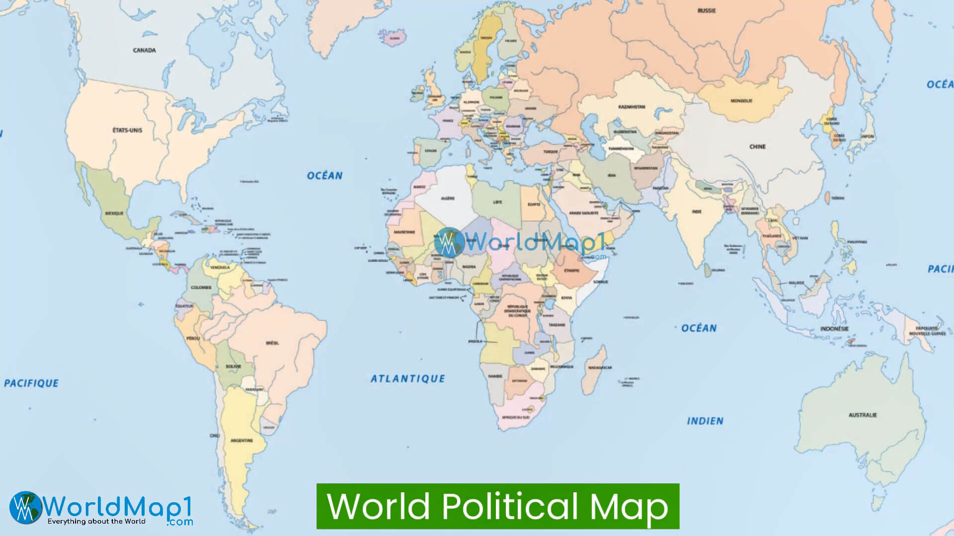 World Political Map with Countries